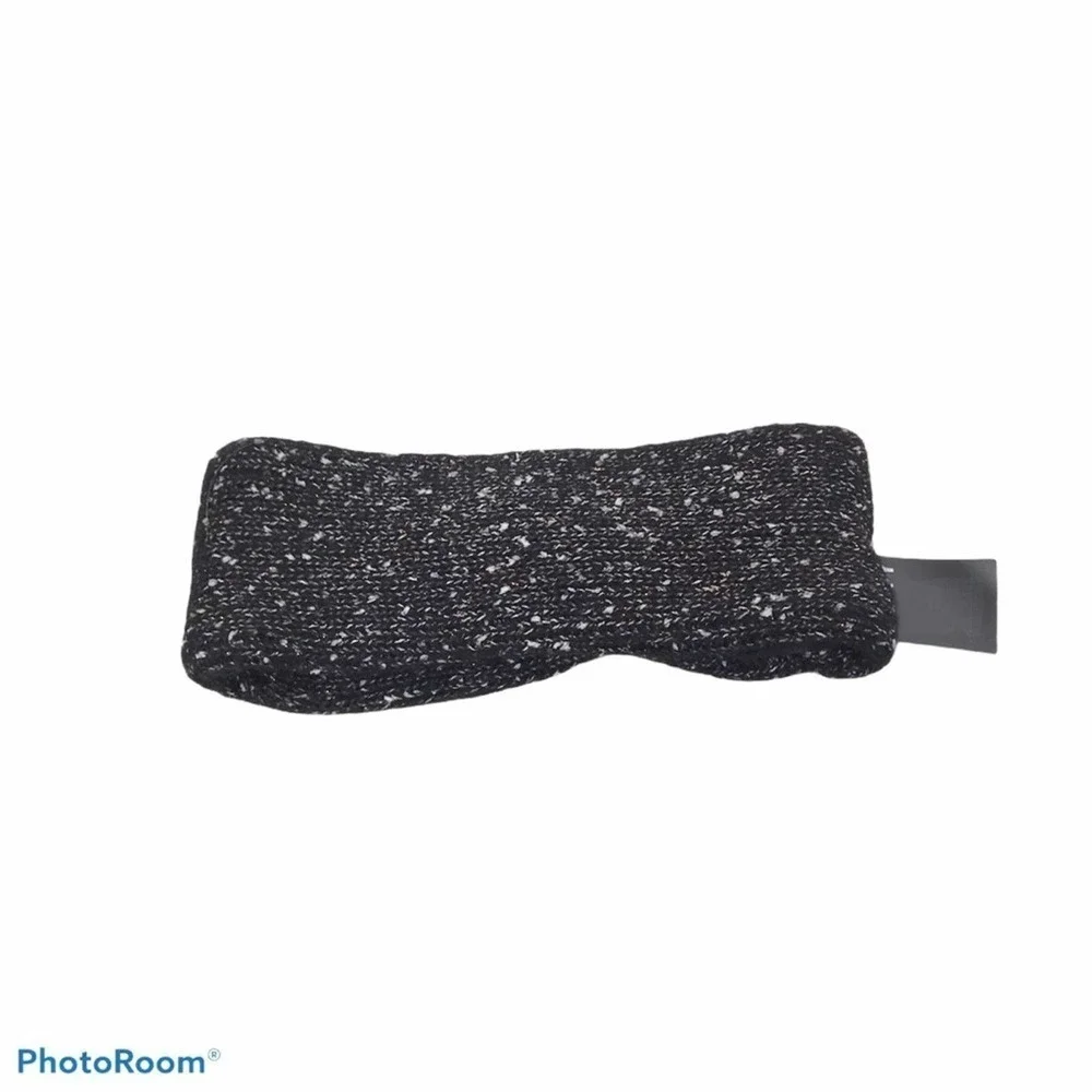 DKNY fleece lined head band speckled black